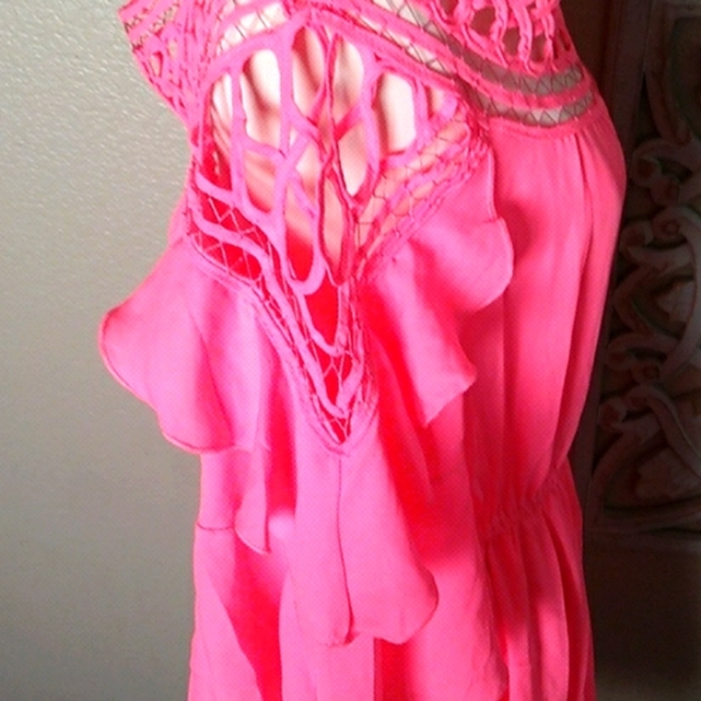 Si Style👗 | Womans | Pink 3/4 Sleeve Dress/ Size Large - Picture 7 of 14